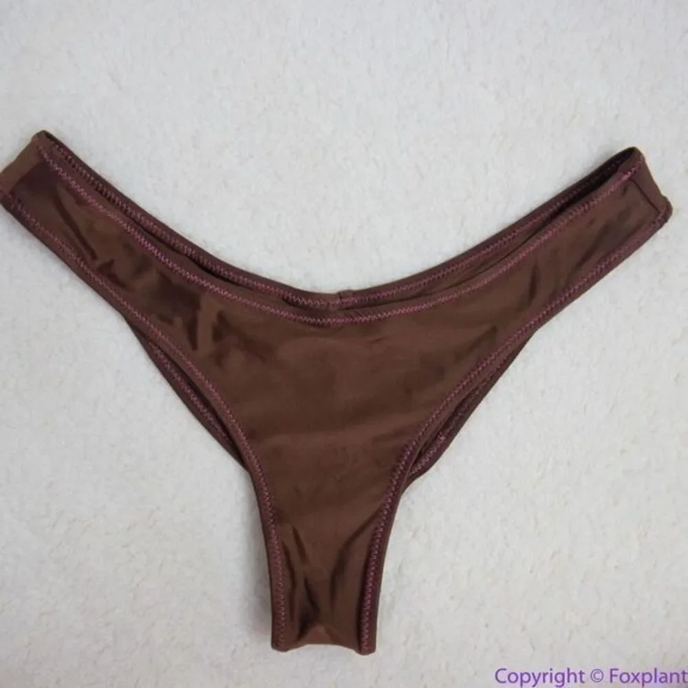 NEW Frankie's‎ Bikinis Katarina Satin Cheeky Bikini Bottom, L